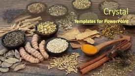  Presentation with plant based - Slide deck with nervine-plant-based-heath-food background and a tawny brown colored foreground