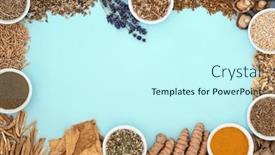  Presentation with nervous system - PPT theme with nervine-plant-based-herbal-medicine background and a cool aqua colored foreground