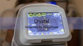  Presentation with auto cad - Presentation design consisting of nervous system - auto-ref-keratometer display with an eye background and a teal colored foreground