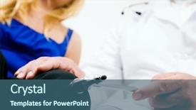  Presentation with medical hammer - Amazing slides having nervous system - medical doctor testing reflexes backdrop and a ocean colored foreground