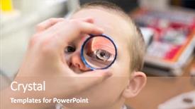  Presentation with nervous system - Presentation design with nervous system - ophthalmologist examines the eyes background and a coral colored foreground