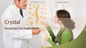  Presentation with chiropractor - Colorful slides enhanced with nervous system - young patient visiting a chiropractor backdrop and a lemonade colored foreground