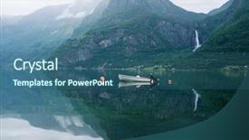  Presentation with waterfall - Cool new PPT theme with nes - norwegian landscape with mountain backdrop and a ocean colored foreground