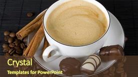  Presentation with coffee chocolate - Colorful PPT layouts enhanced with nescafe - cup of espresso coffee backdrop and a tawny brown colored foreground