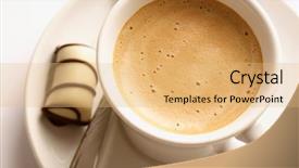  Presentation with coffee chocolate - Colorful slide deck enhanced with nescafe - cup of espresso coffee backdrop and a coral colored foreground