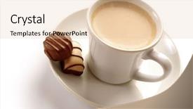  Presentation with coffee chocolate - Cool new PPT theme with nescafe - cup of espresso coffee backdrop and a lemonade colored foreground