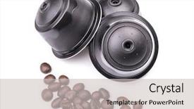  Presentation with beans - Slides having nespresso - coffee pods and coffee beans background and a light gray colored foreground