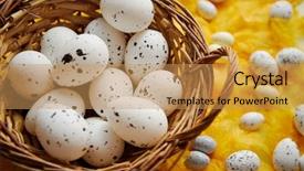  Presentation with holidays - Slide deck featuring nest and spring yellow feather background and a yellow colored foreground