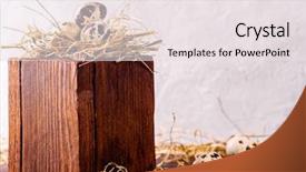  Presentation with holiday or mardi gras beads - Amazing slide set having nesting - easter holiday background grass nest backdrop and a sky blue colored foreground