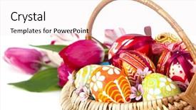  Presentation with nestle - Amazing theme having nestle food - basket full of easter eggs backdrop and a white colored foreground