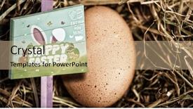  Presentation with easter worship service - Colorful presentation theme enhanced with nestle food - easter egg hunt sign backdrop and a lemonade colored foreground