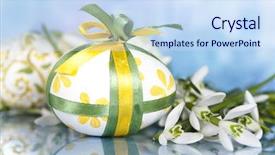  Presentation with nestle - Amazing slide deck having nestle food - easter eggs and flower backdrop and a sky blue colored foreground