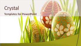  Presentation with easter - Audience pleasing slides consisting of nestle food - hand painted easter eggs backdrop and a lemonade colored foreground