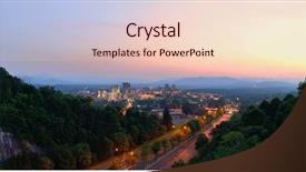  Presentation with blue ridge mountains - Slide set consisting of nestled in the blue ridge background and a lemonade colored foreground