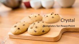  Presentation with chocolate chip cookies - PPT theme enhanced with net beans - chocolate chip cookies background and a yellow colored foreground