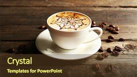  Presentation with matcha latte latte art - PPT layouts enhanced with net beans - cup of latte art coffee background and a  colored foreground