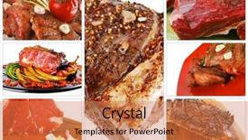  Presentation with net - Beautiful slide deck featuring net beans - different raw and roasted beef backdrop and a  colored foreground