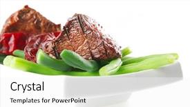  Presentation with net - PPT layouts having net beans - juice roast fillet mignon served background and a  colored foreground
