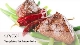  Presentation with net - Slides enhanced with net beans - roast fillet mignon background and a  colored foreground