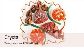  Presentation with film black and white - PPT theme enhanced with net beans - served grilled beef fillet mignon background and a  colored foreground