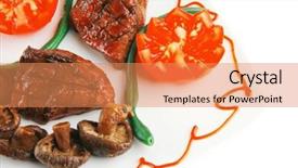  Presentation with white plate - Cool new presentation theme with net beans - served grilled beef fillet mignon backdrop and a coral colored foreground