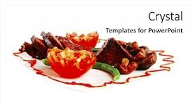  Presentation with white plate - Amazing PPT layouts having net beans - served grilled beef fillet mignon backdrop and a white colored foreground