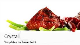  Presentation with veal - Cool new PPT theme with net beans - served grilled beef veal fillet backdrop and a white colored foreground