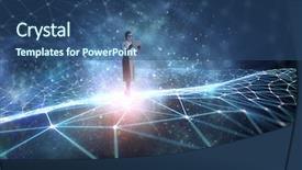  Presentation with non violent communication - Slide deck consisting of net communication and connection mixed background and a ocean colored foreground