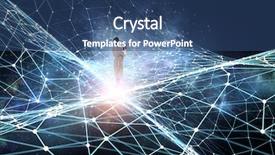  Presentation with organization and communication - Cool new PPT theme with net communication and connection mixed backdrop and a  colored foreground