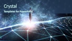  Presentation with net - Audience pleasing slide deck consisting of net communication and connection mixed backdrop and a  colored foreground