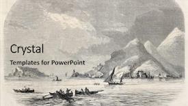  Presentation with journal - Slide deck with net fishing - old illustration of gulf background and a light gray colored foreground