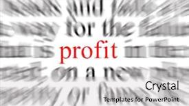  Presentation with profit - Presentation having net interest income - blurred text with a focus background and a light gray colored foreground