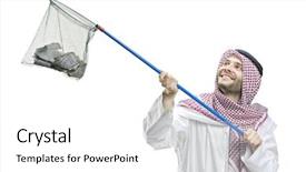  Presentation with islamic finance - Cool new presentation theme with net isolated on white background backdrop and a white colored foreground