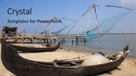  Presentation with chinese culture - Slide deck featuring net of cochin in kerala background and a light blue colored foreground