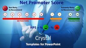 Presentation with net - Beautiful theme featuring net-promoter-score-nps-concept backdrop and a ocean colored foreground