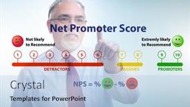  Presentation with net - Beautiful presentation design featuring net-promoter-score-nps-concept backdrop and a light blue colored foreground