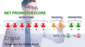 Presentation with net - Beautiful theme featuring net-promoter-score-nps-concept backdrop and a light blue colored foreground