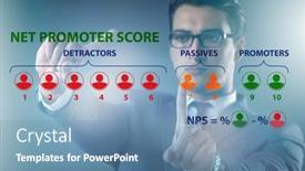  Presentation with net - Theme with net-promoter-score-nps-concept background and a teal colored foreground