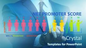  Presentation with net - Slides enhanced with net-promoter-score-nps-concept background and a ocean colored foreground