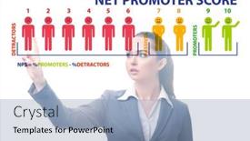  Presentation with net - Audience pleasing presentation consisting of net-promoter-score-nps-concept backdrop and a light blue colored foreground