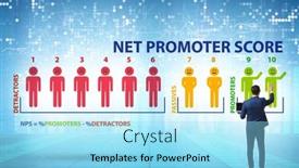  Presentation with net - Audience pleasing slide set consisting of net-promoter-score-nps-concept backdrop and a arctic colored foreground