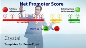  Presentation with net - Amazing presentation theme having net-promoter-score-nps-concept backdrop and a light blue colored foreground