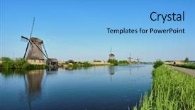  Presentation with lanscape - PPT layouts having netherlands rural lanscape with windmills background and a  colored foreground