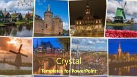  Presentation with travel - Presentation design featuring netherlands-travel-images-nature background and a tawny brown colored foreground