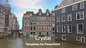  Presentation with city church - Cool new theme with netherlands with the nicolaas church backdrop and a tawny brown colored foreground