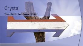  Presentation with wooden - PPT theme featuring netherlands wooden sign on a beautiful day background and a light blue colored foreground