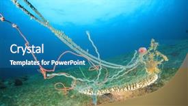  Presentation with fishing net - Amazing presentation having nets - ghost net environmental problem fishing backdrop and a teal colored foreground