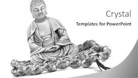  Presentation with rosary - Presentation theme having netsuke-of-buddha-with-rosary background and a white colored foreground
