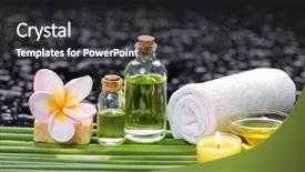  Presentation with life - Amazing presentation theme having netural oil - spa still life backdrop and a  colored foreground