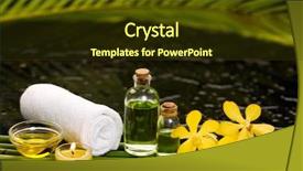 Presentation with tranquil spa - Audience pleasing presentation theme consisting of netural oil - tranquil spa scene- yellow orchid backdrop and a tawny brown colored foreground